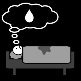 bedridden: wet